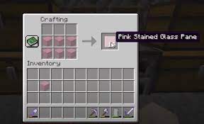 pink stained glass pane minecraft recipe