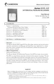 Model 202e Differential Pressure Recorders User Manual