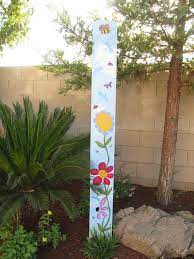Whimsical Garden Painted Fence Board