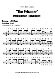 The Prisoner Iron Maiden Drum Beat Video Drum Lesson