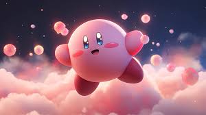 Cute Kirby Clouds Desktop Wallpaper