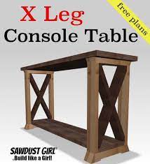 Box Leg Console Table Sawdust Girl