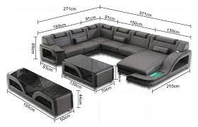 led light sectional corner sofa