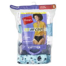 hanes women s cotton hi cut orted