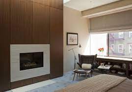 Fireplace Wall With Wooden Panels