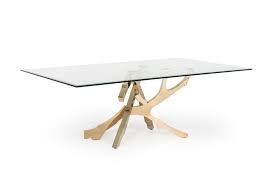 Fornetti Glass Gold Dining Table 200cm
