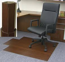 dark cherry bamboo desk chair mat
