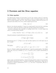 3 Fermions And The Dirac Equation