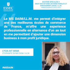 ESSEC MS Droit des Affaires Internationales et Management - DAIM / LL.M. -  المنشورات | فيسبوك