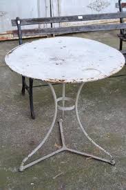 Small Antique French Metal Garden Table
