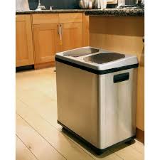 touchless trash can and recycling bin