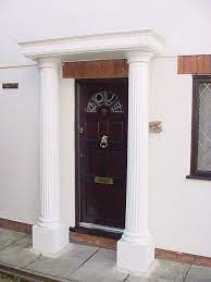 Porch Columns White Grp Front Door