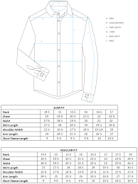 Dress Shirt Measurement Chart Edge Engineering And
