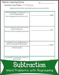 Subtraction Word Problems With