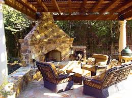 Outdoor Fireplace Cedar Arbor With