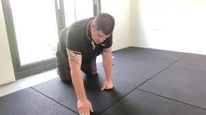 installing rubber gym flooring diy