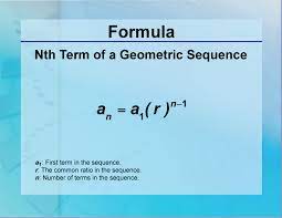 Formulas Nth Term Of A Geometric