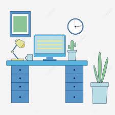 Realspace® vista 48w glass computer desk, silver. Blue Flat Desk Desk Line Drawing Line Drawing Desk Png And Vector With Transparent Background For Free Download