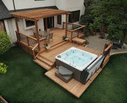Hot Tub Patio Deck Designs Backyard