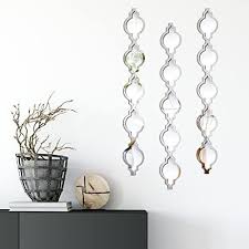 Set Of 3 Teardrop Mirror Wall Decor