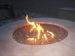 Fire Pit Glass Installation