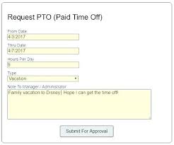 Paid Time Off Request Form Optional For Forms Perfect