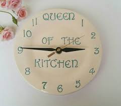 Clock Queen Of The Kitchen Ceramic 8