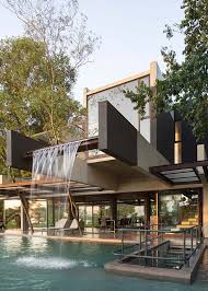 Who resists having a swimming pool at home to enjoy their time? 40 Modern House Designs Floor Plans And Small House Ideas