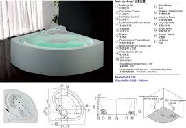 In general, standard dimensions will give you a rough figure for the size of the bathtub. European Style 160x160 Cm Surfing Corner Whirlpool Bathtub Dimensions China Massage Bathtubs Bathtub Price Made In China Com