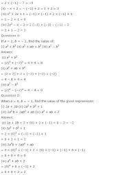 Ncert Solutions Algebraic Expressions