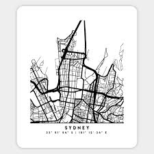 sydney australia black city street map