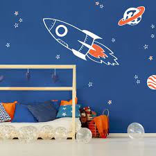 Rocket And Stars Wall Sticker Pack