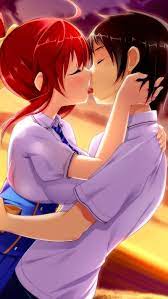 kiss love anime kiss boy