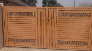 Simple Paint Coated Iron Main Gate For
