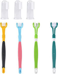 This process will get them used to the texture of a toothbrush and train them to feel more comfortable with the act of brushing their teeth. Amazon Com Dog Toothbrush Finger Set Canine Toothbrush Kit For Dental Care With 3 Silicone Finger Brush 3 Sided Pet Tooth Brush For Dogs And Cats Teeth Cleaning Health Personal Care