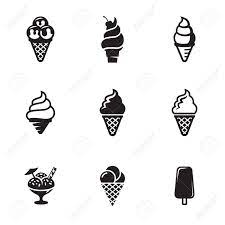 Download thousands of free icons of food in svg, psd, png, eps format or as icon font. Ice Cream Icons Black On A White Background Royalty Free Cliparts Vectors And Stock Illustration Image 93868564