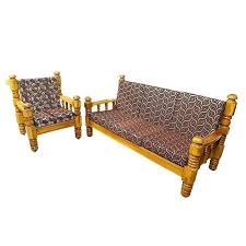 wooden sofa set with cushion in