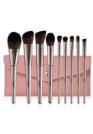 makeup brushes dusty pink