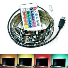 Buy Invesch Led Strip Light 5v Usb Bias Lighting For Flat Tv Led Backlight Mood Lighting Rgb Changing Monitor Tv Monitor Backlighting Kit 2 Meters With 24 Key Remote Controller In Cheap Price