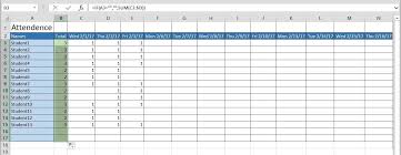 how to create a basic attendance sheet