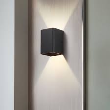 Cube Wall Light Fixture Simple 1 Light Up And Down Led Wall Sconce In Black Bronze Gold White Beautifulhalo Com
