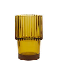 glass rills amber brown