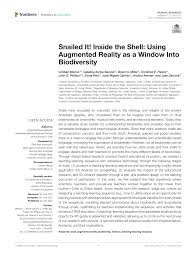 PDF) Snailed It! Inside the Shell: Using Augmented Reality as a Window Into  Biodiversity