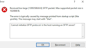 vcenter vcsa received too large sftp