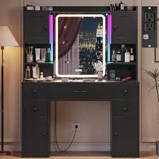 makeup vanity table set with lights