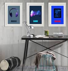 3 Posters In Colors Teenager Wall Decor