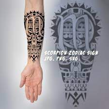 Conception de tatouage polynésien. signe du zodiaque scorpion. - Etsy France