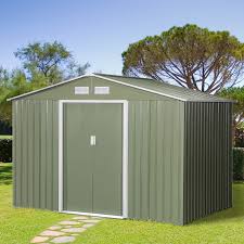 Roofed Metal Storage Shed Tool
