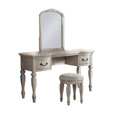 wooden makeup vanity set desk mirror