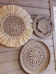 Boho Wall Art Set Of 3 Wall Baskets